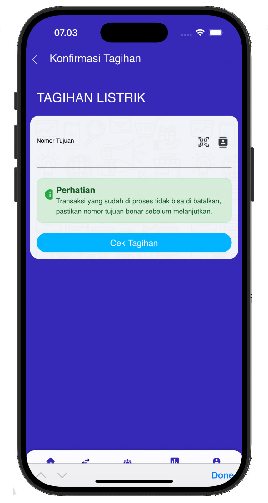 cek tagihan